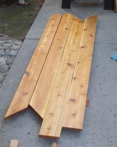 Stained Rake Boards