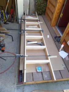 Ladder Glued and Clamped Together